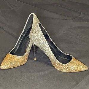 Slightly worn Silver & Gold Heels